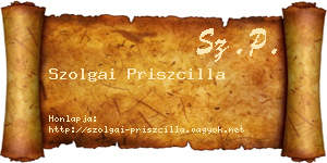 Szolgai Priszcilla névjegykártya
